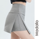 短裙瑜伽裙裤 包臀裙侧开叉防走光a字裙 灰色短裙半身裙女夏季