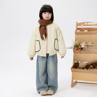 哈依鲁2026冬季 女童棉袄儿童中大童学生内搭外穿校服两用棉衣 新款