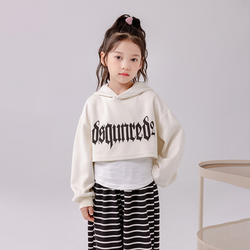 哈依鲁春秋季女童假两件卫衣