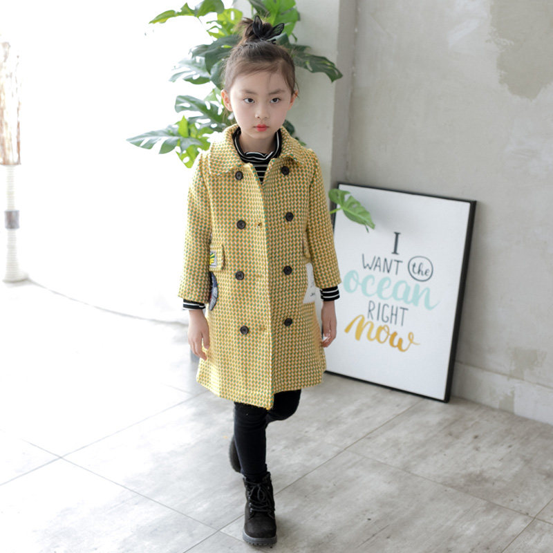 （断码清仓）女童秋冬季中长款毛呢大衣小学生中童小童女孩外套潮|msdalam kategori Kanak-kanak/Bayi/Keluarga dipasang, kot/jaket/overcoat, kot - dari Buy2taobao.com untuk memberikan perkhidmatan ejen Taobao profesional membeli