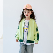 棒球服 洋气开衫 哈依鲁春秋季 女童休闲外套儿童中大童小学生时尚