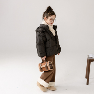 哈依鲁女童冬季轻薄羽绒服儿童中大童小学生白鸭绒时尚洋气外套潮