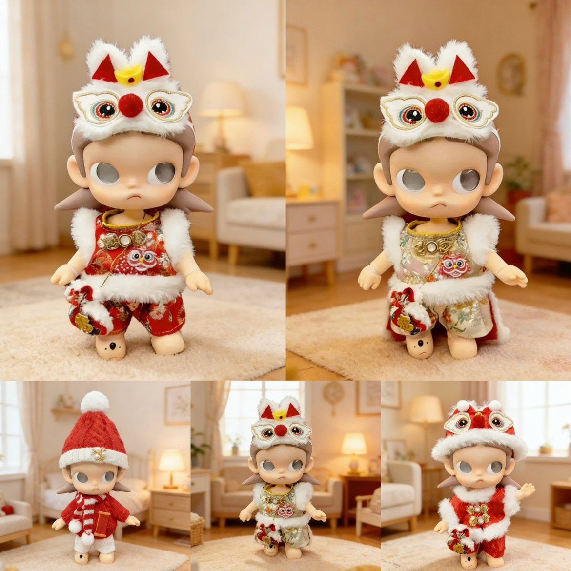 Zsiga嘎子姐娃衣新年套装1/8可动人偶嘎姐潮玩换装毛绒衣服年服,玩具/童车/益智/积木/模型,娃娃/配件/着替,淘宝优惠券,粉丝福利购,淘宝优惠卷