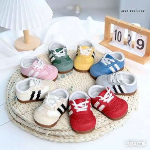 六分娃德训鞋bjd6分小六zsiga胖点拉布布大牌磨砂系带休闲娃鞋