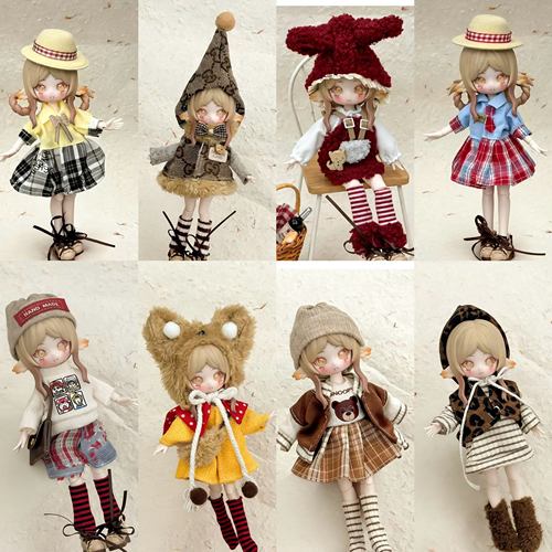 8分bjd娃衣17厘米娃娃换装衣服