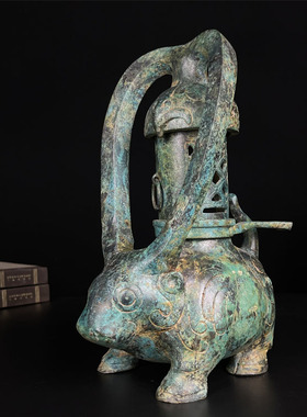 青铜器仿古摆件铜牛灯汉代灯具