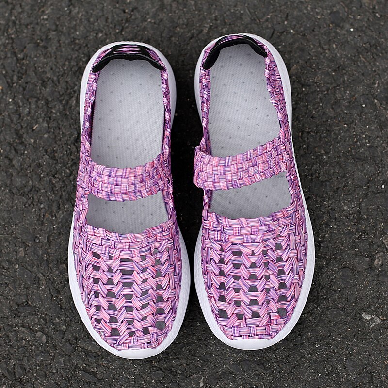 Spring Hollow Weave shoes Women's Shoes Cloth shoes Middle and old age Mom shoes ventilation Mesh shoes light Flat bottom leisure time gym shoesin the Women's Shoes, Low shoes  category - from Buy2taobao.com to provide professional Taobao agent buy service