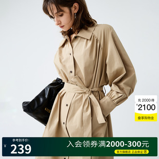 襯衫 Basic 裙 插肩袖 新款 House 百家好氣質(zhì)收腰連衣裙女2025春季