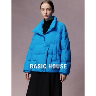 House 百家好2022冬季 新款 鹅绒服女 Basic 时尚 设计感小众立领短款