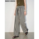 垂感拖地裤 Basic 女2026夏季 新款 House 百家好通勤休闲条纹阔腿裤