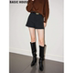 House 新款 百家好灰色毛呢西装 Basic 短裤 女士2026春季 高腰A字裤