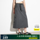 Basic 风直筒半身裙女2025夏高腰显瘦A字裙 House 百家好甜酷工装