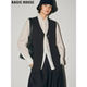 新款 Basic 马甲外套女士2026春季 百家好V领西装 不规则马夹 House