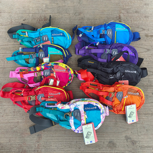 户外腰包水壶时尚 花色斜挎尼龙布小容量隔层手机轻巧爬山旅游包