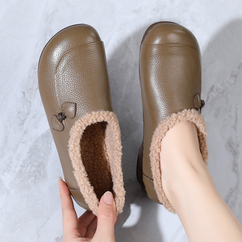 软底中老年休闲真皮女鞋