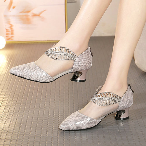 羊皮网纱女鞋时尚透气夏季凉鞋