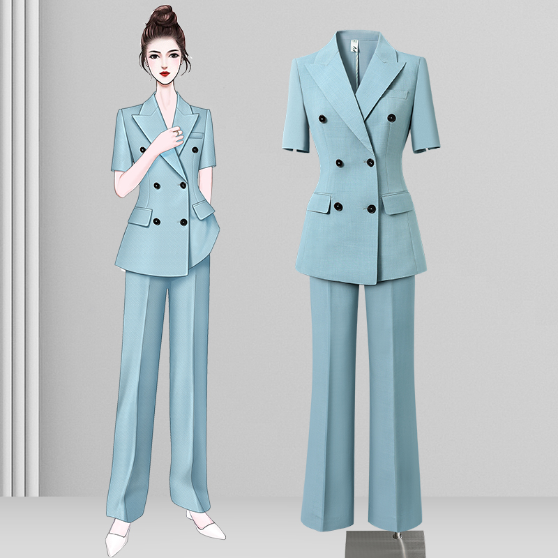 休闲西装套装女2025新款夏季职业工作服通勤高级感女神范西服正装