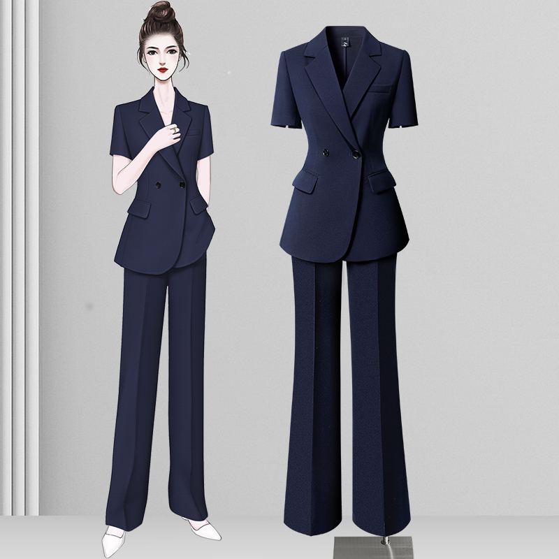高级感西装套装女2025新款夏季短袖西服外套ol气质通勤职业工作服