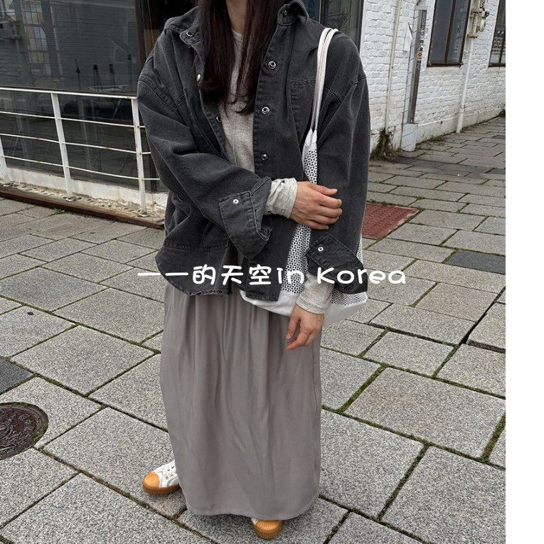 复古牛仔外套韩国代购正品2025秋季女装新款oversize宽松大版上衣