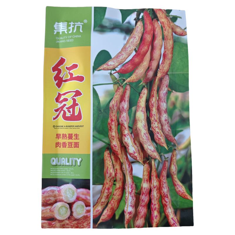 早熟红金钩豆角种子红冠东北豆角品种蔓生黑龙江