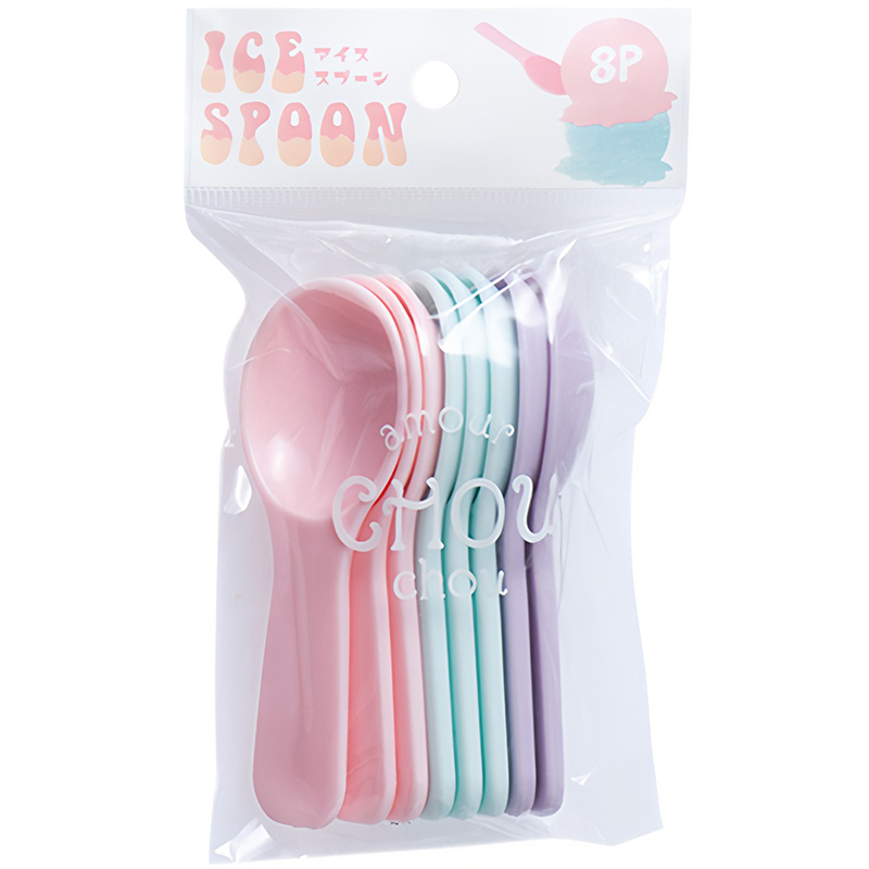 日本进口YAMADA甜品勺短柄八个装