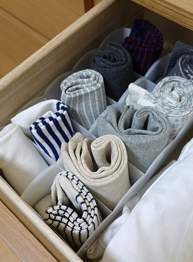 日本进口SANADA白色内衣收纳盒塑料家用内裤袜子抽屉整理储物分格