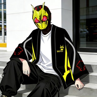 骑士时王cos服 假面01周边大码羽织 特摄剧零一平成披风漫服外套