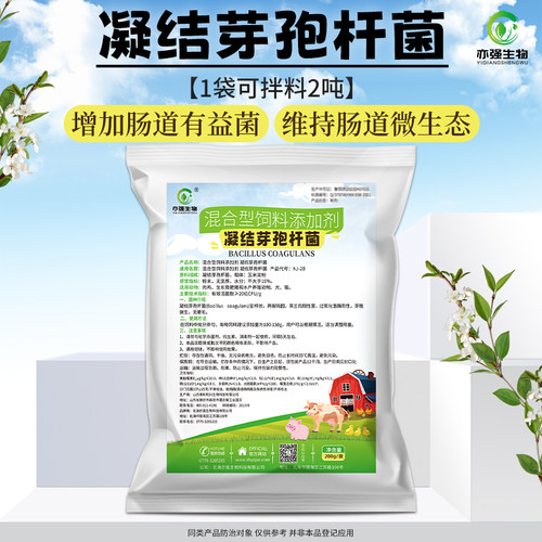 20亿/克凝结芽孢杆菌饲料添加能改善动物肠道维持肠道生态等