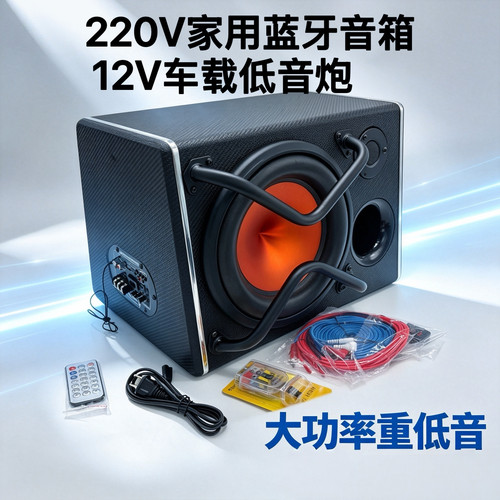 蓝牙家用车载低音炮USB插卡