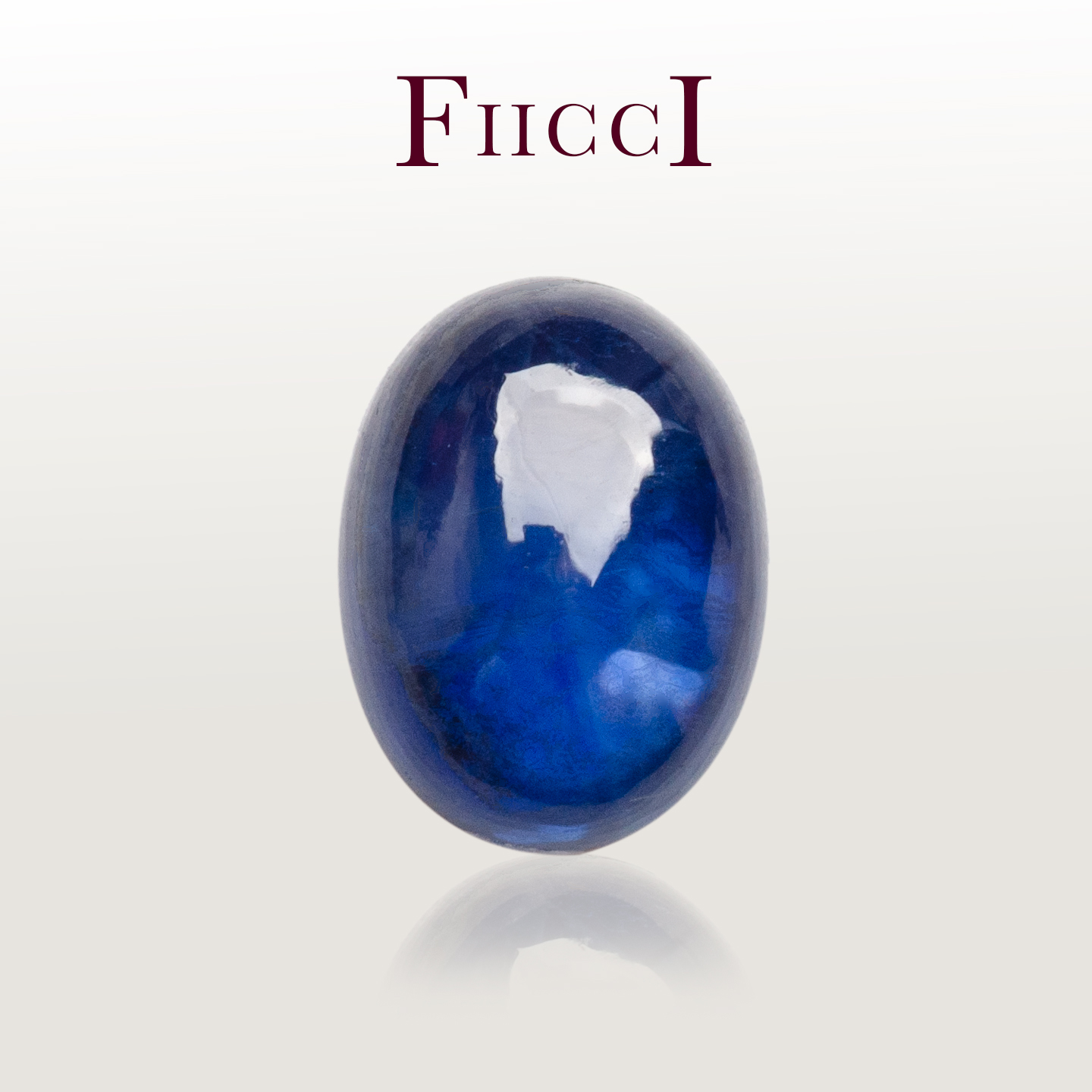 FIICCI菲伊奇 1.31克拉天然素面蓝宝石裸石椭圆形蛋面皇家蓝彩宝