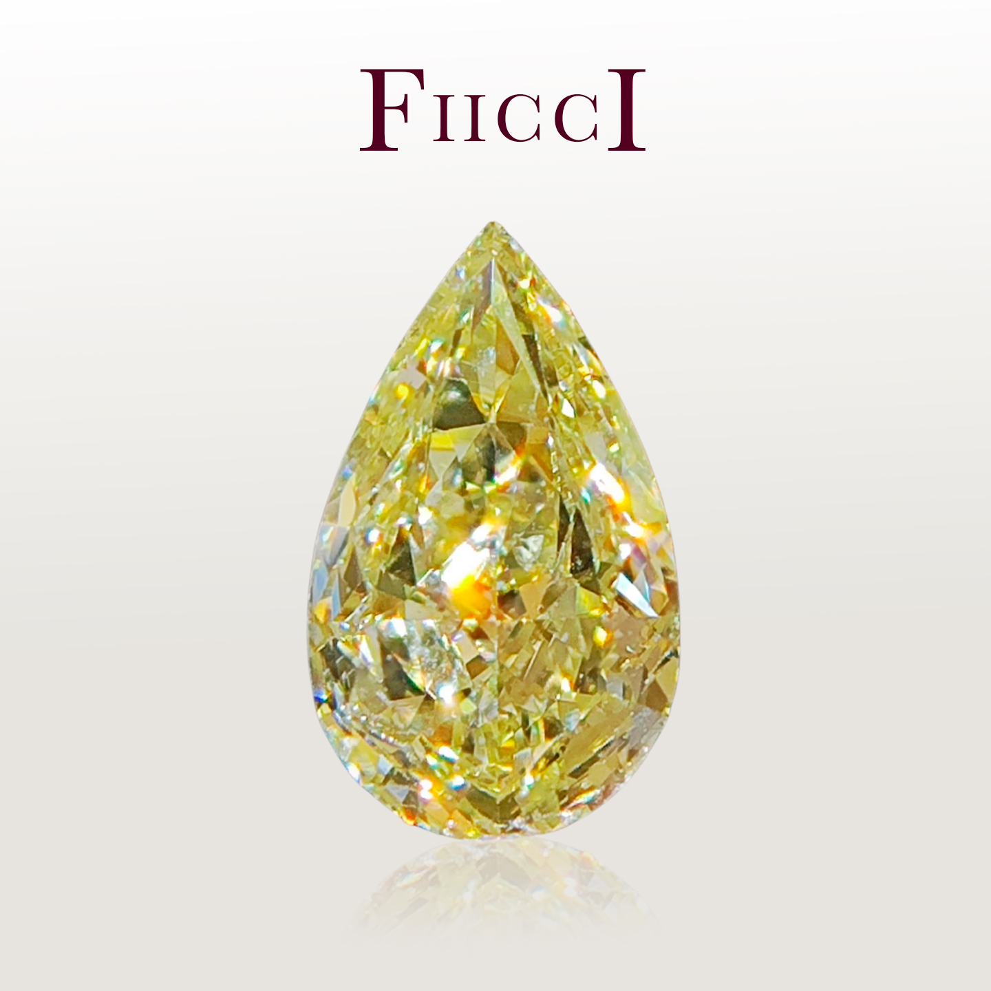 FIICCI菲伊奇 GIA天然黄色钻石1.0克拉水滴形裸钻定制戒指项链