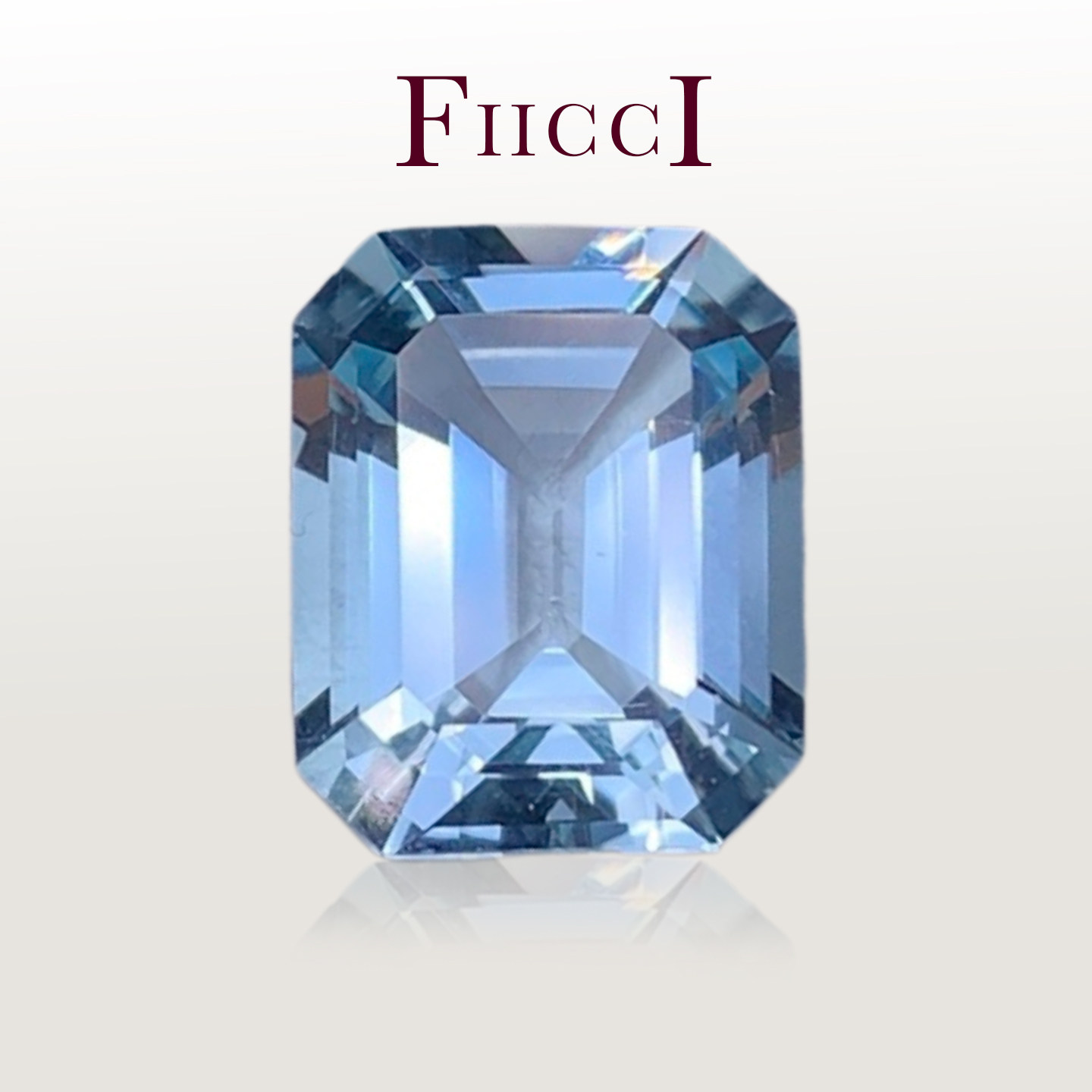 FIICCI菲伊奇 4.12克拉天然超级圣玛利亚海蓝宝石裸石祖母绿切割