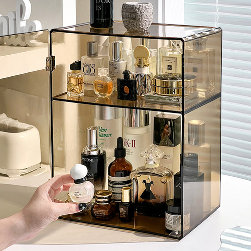 高级感护肤品整理神器防尘大容量