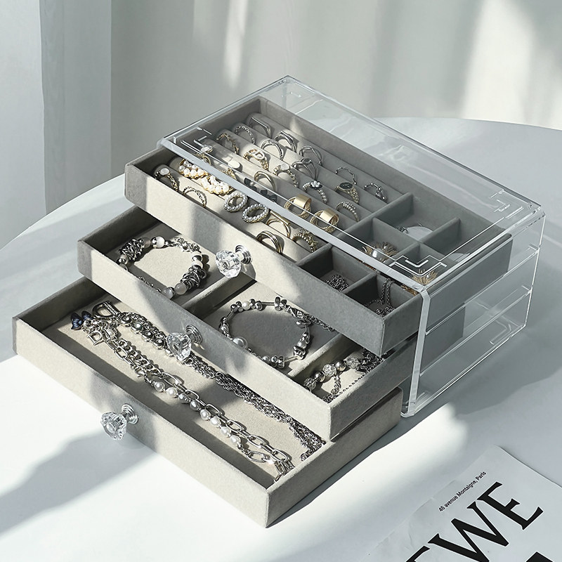 亚克力多层抽屉式首饰盒