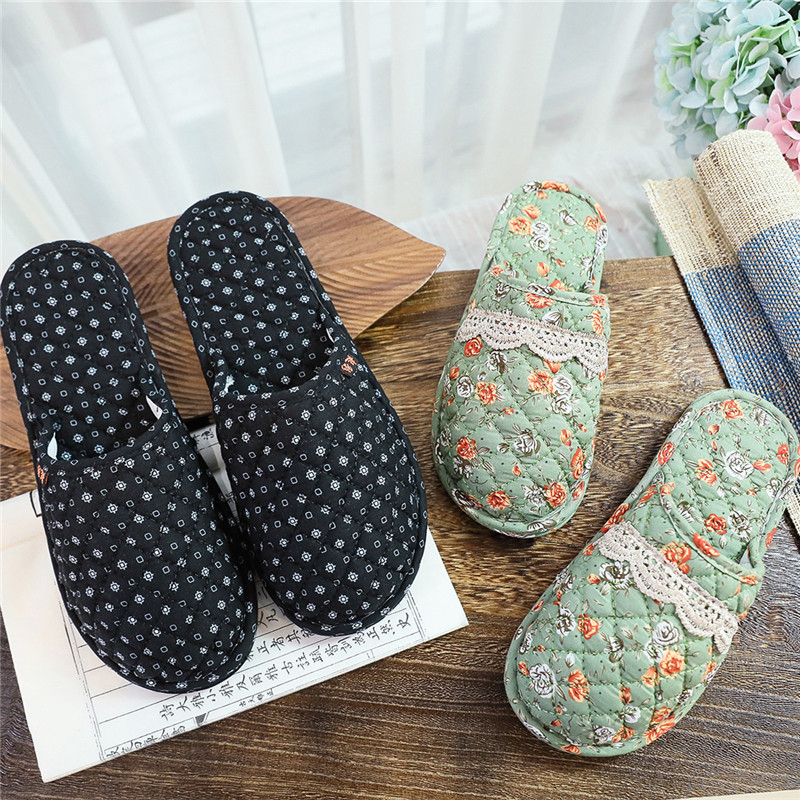 新款包脚防滑颗粒底碎花款布底拖鞋男女春秋冬家居家室内地板静音,居家布艺,居家棉拖/棉鞋,淘宝优惠券,粉丝福利购,淘宝优惠卷