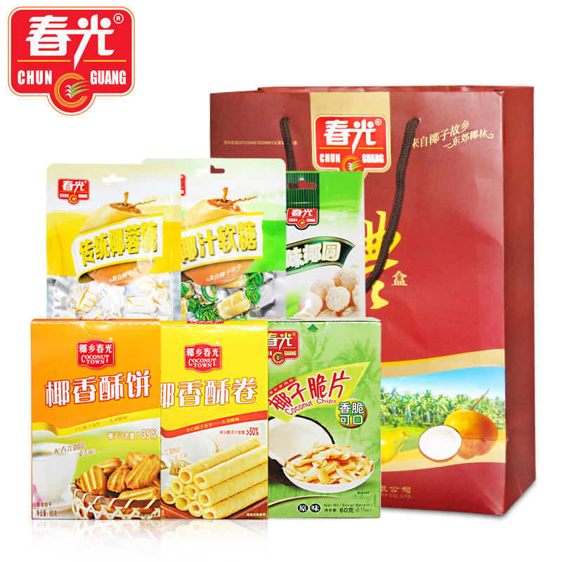 春光椰子糖酥卷手提袋礼包