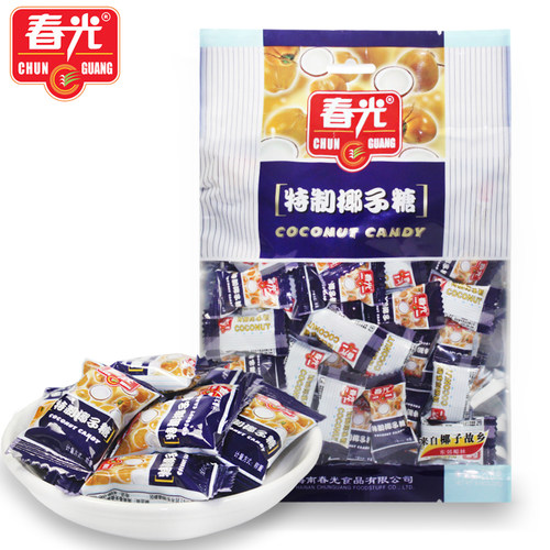 春光特制椰子糖228g 传统特浓椰子硬糖年货糖果喜糖零食 - 封面