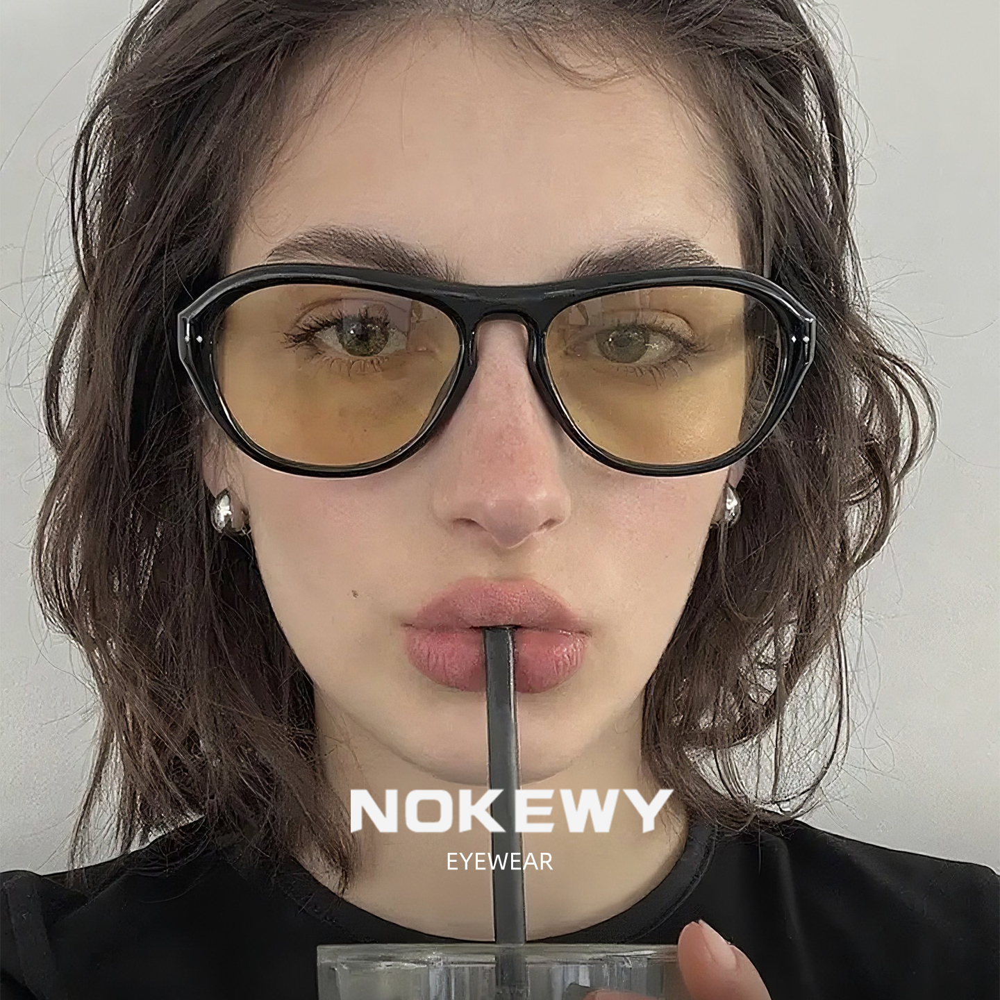 NOKEWY大框复古潮流墨镜女士