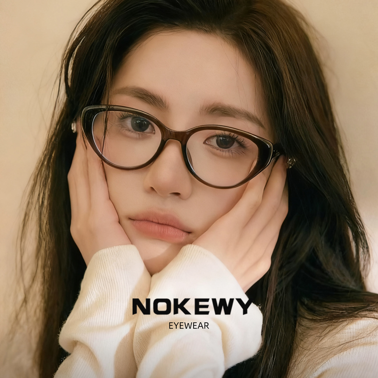 NOKEWY韩版猫眼潮流墨镜板材镜框