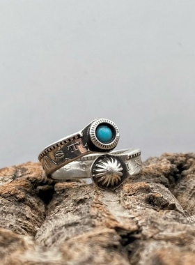 手工情侣戒指S925纯银日系风格