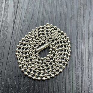 思涵银工坊银珠项链男女同款925纯银圆珠毛衣链2.5mm日系美潮百搭