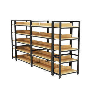 超市零食红酒水果店双面中岛柜化妆品柜鞋店鞋架陈列柜储藏架组合