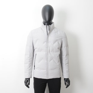 普洛克正品 清仓90灰鸭绒白色男羽绒服秋冬立领简约外套户外上衣