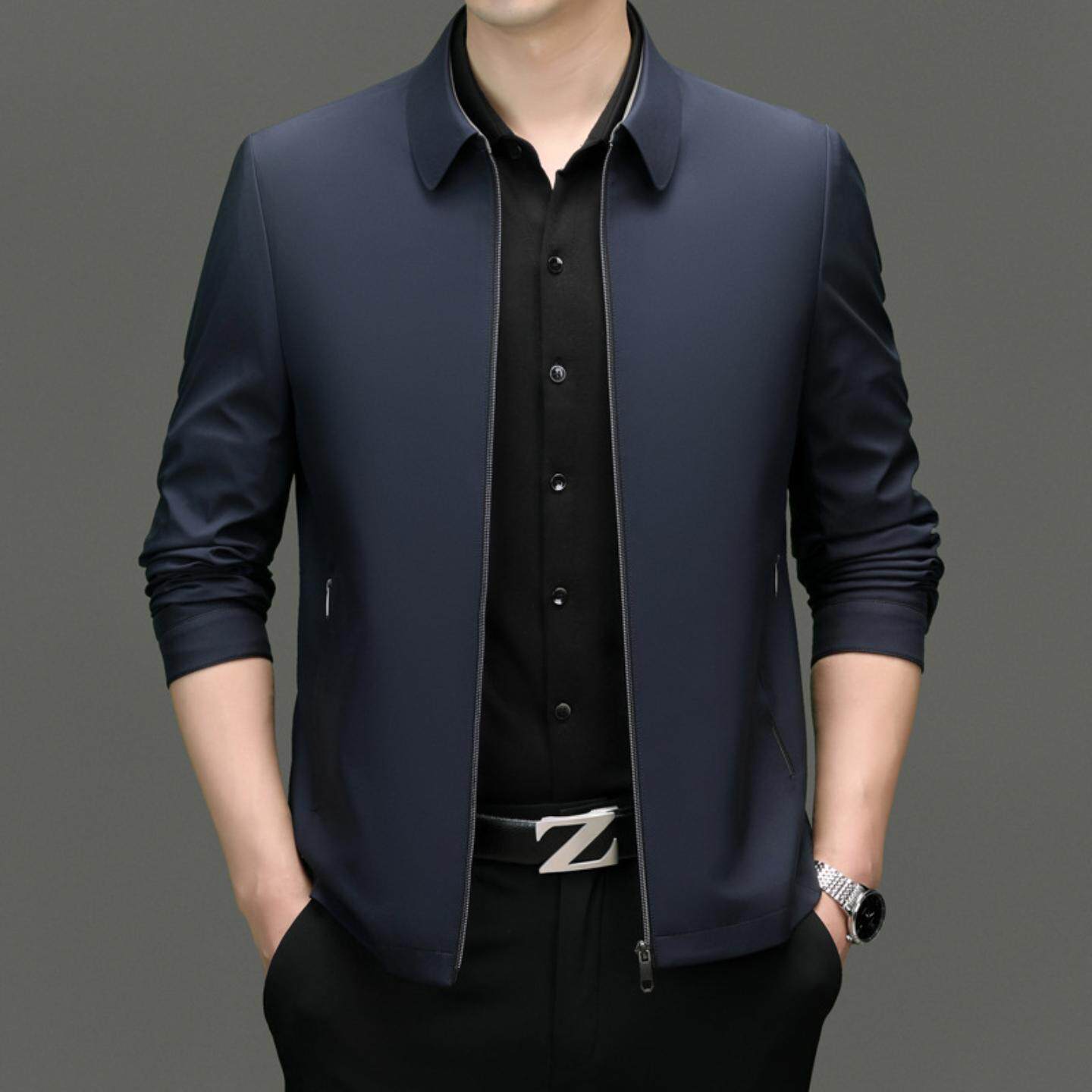 普洛克正品 商务休闲加绒加厚棉衣男中年可脱卸内胆夹克棉服外套