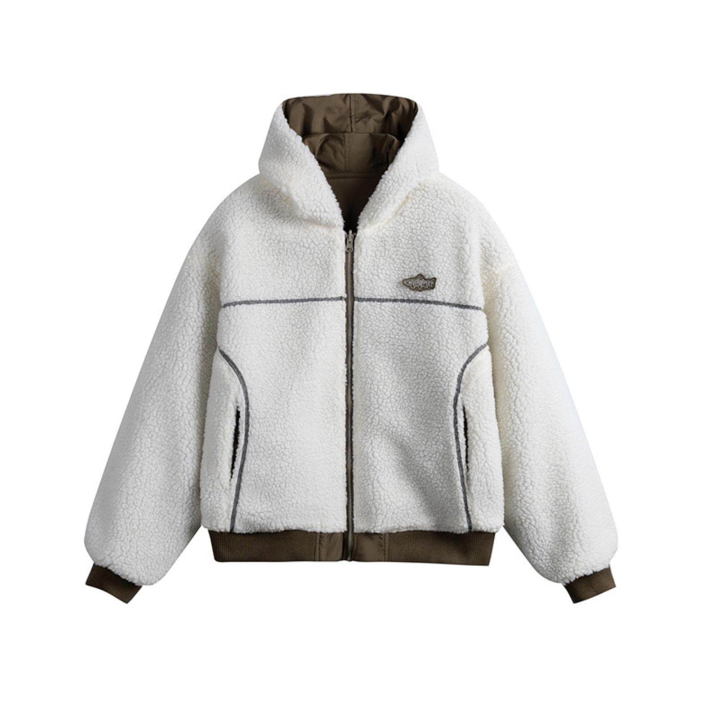 普洛克正品 日系潮流情侣双面穿羊羔毛棉衣百搭外套男女休闲棉服,童装/婴儿装/亲子装,棉袄/棉服,淘宝优惠券,粉丝福利购,淘宝优惠卷