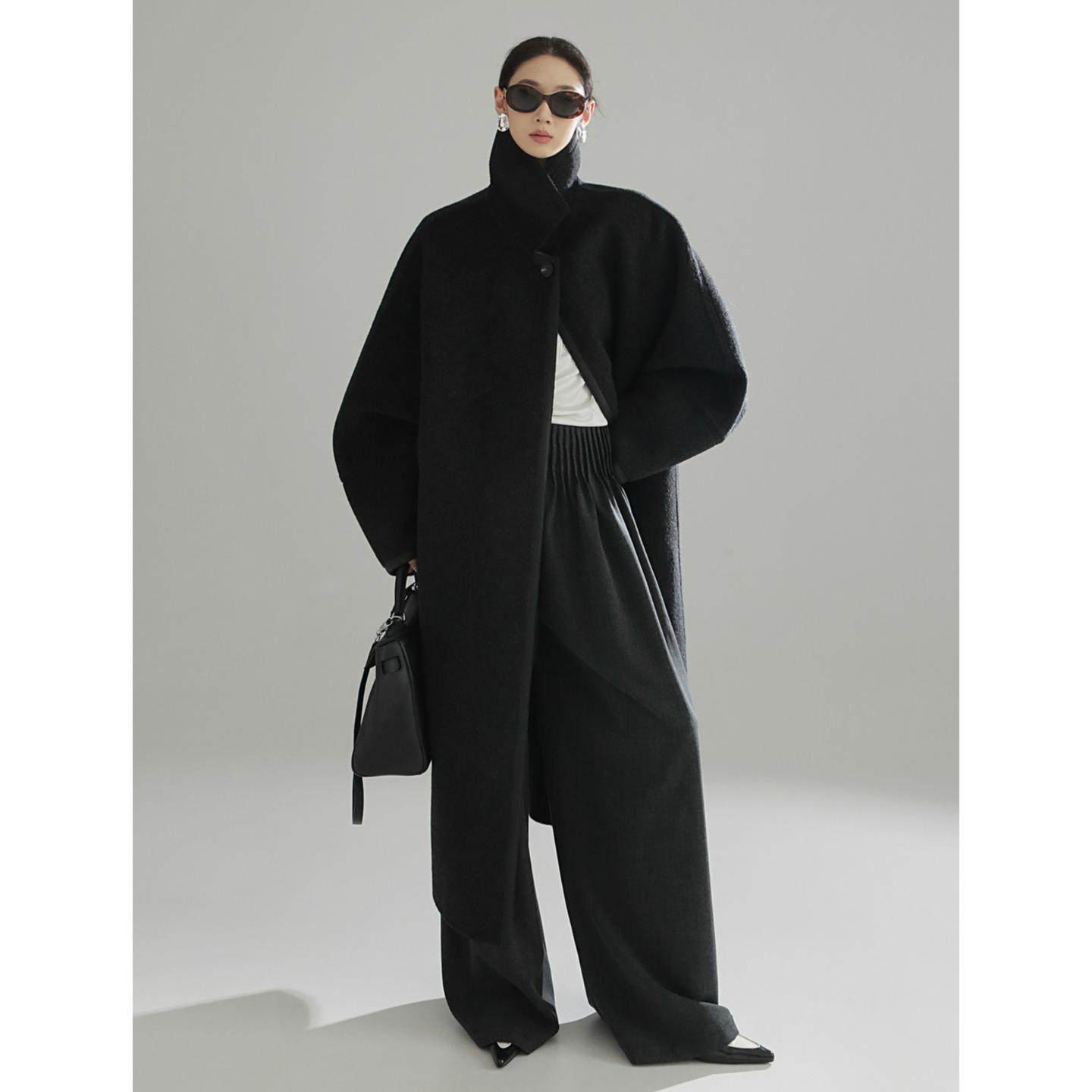 普洛克正品 设计感大衣女冬季新款双面羊绒大衣羊毛呢子风衣外套,女装/女士精品,毛呢外套,淘宝优惠券,粉丝福利购,淘宝优惠卷