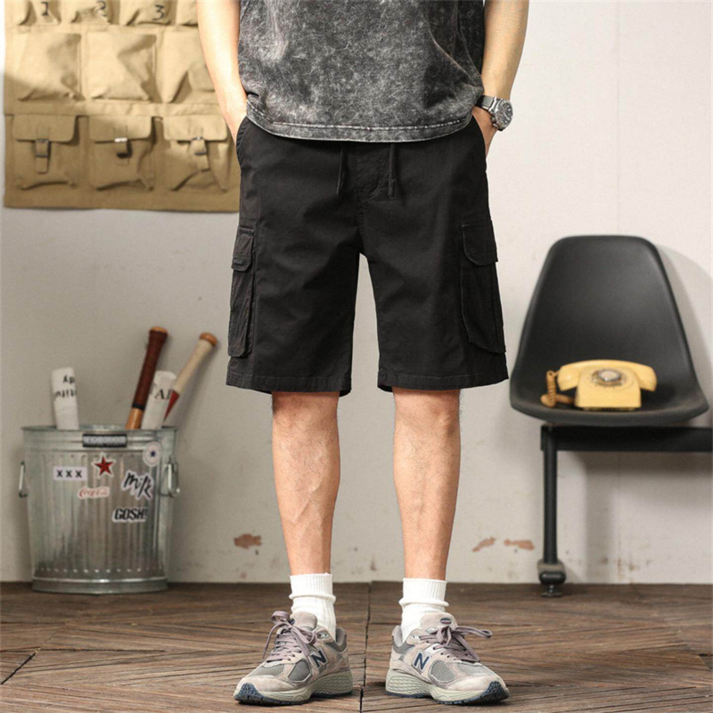 普洛克正品男裤 短裤休闲夏潮流工装五分裤宽松口袋机能百搭中裤
