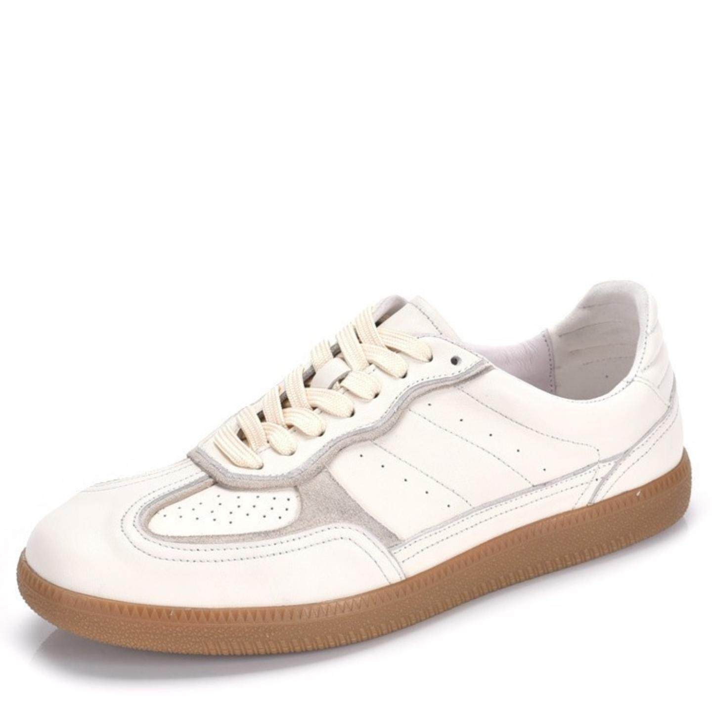 普洛克正品 牛皮复古小白鞋新品真皮休闲百搭板鞋男德训复古潮鞋,流行男鞋,马丁靴,淘宝优惠券,粉丝福利购,淘宝优惠卷