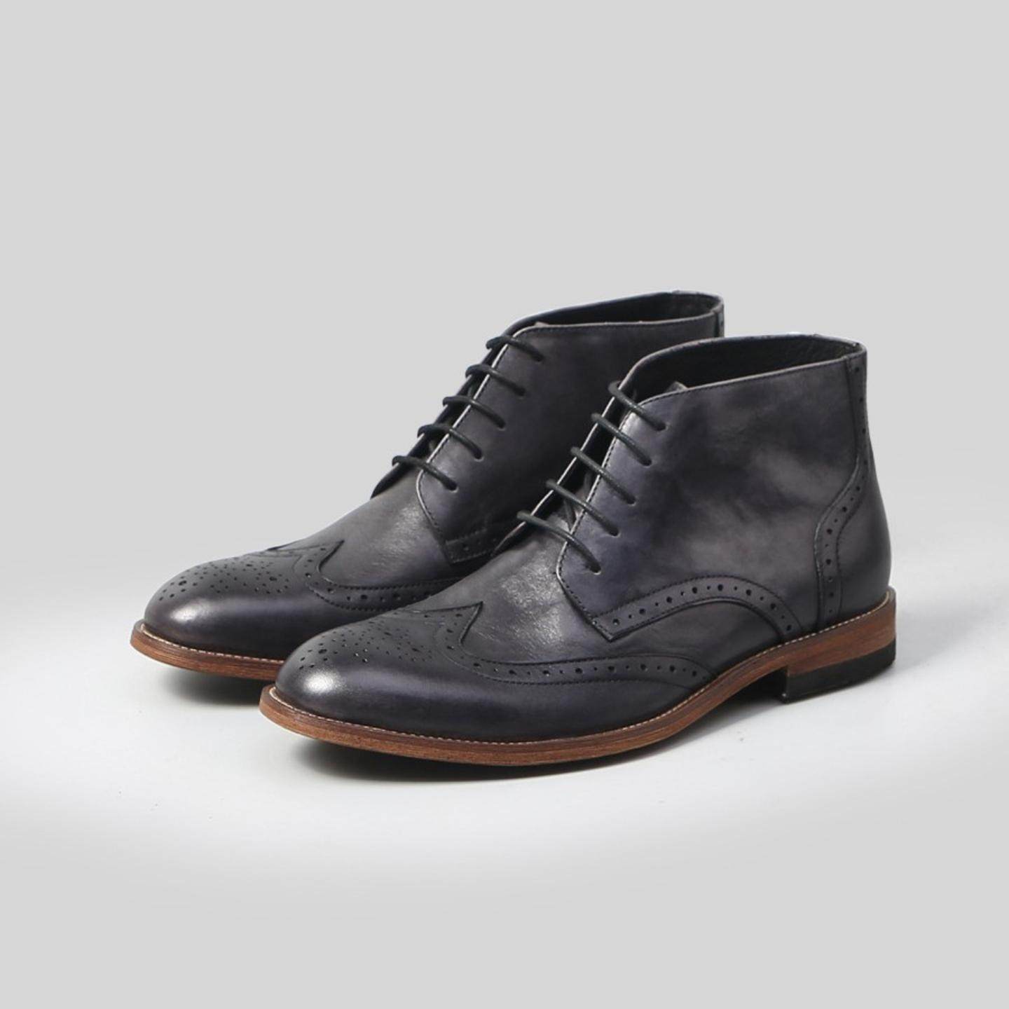 普洛克正品 布雕花高帮皮鞋正装英伦尖头皮靴商务休闲男鞋子韩版,流行男鞋,马丁靴,淘宝优惠券,粉丝福利购,淘宝优惠卷