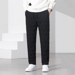 90白鸭绒长裤 棉裤 百搭修身 版 子 普洛克正品 松紧腰保暖裤 士加厚款